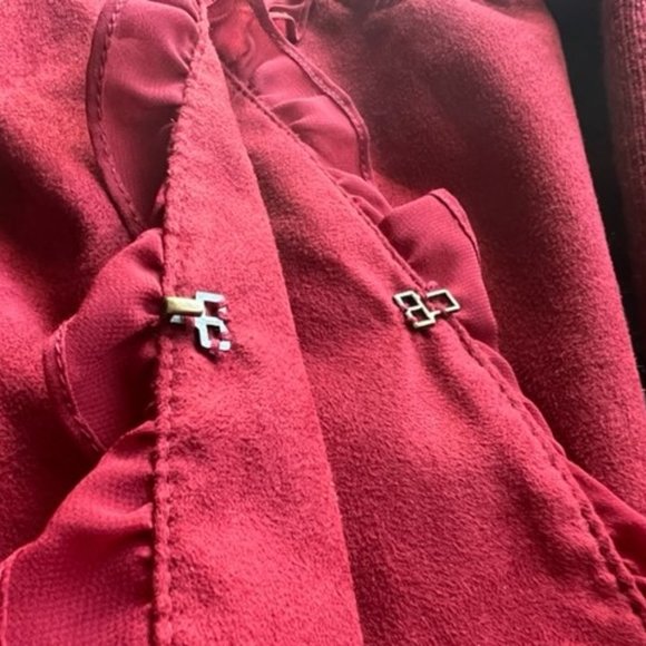 Bagatelle Women's Burgundy Sweater-Jacket (Large) - Picture 7 of 7